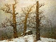 Caspar David Friedrich Hunengrab im Schnee oil painting reproduction